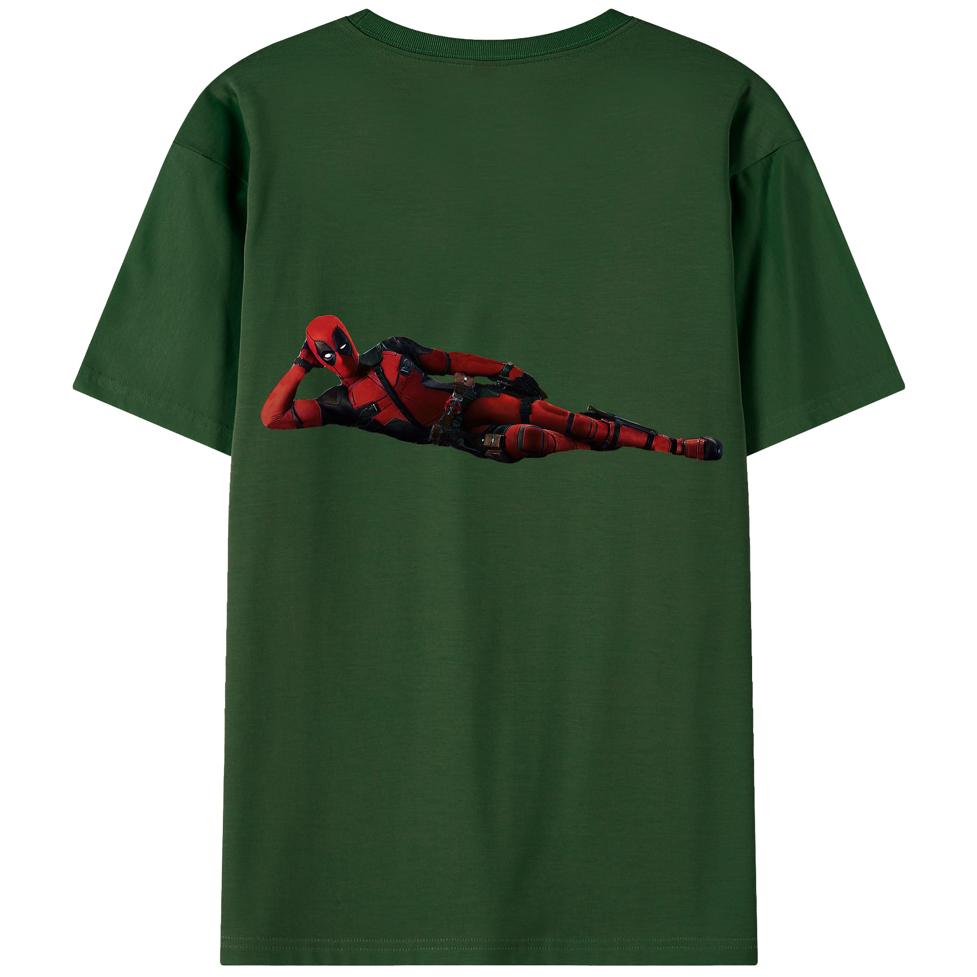 （画像用） Deadpool デッドプール 綿100％半袖Tシャツ（背面プリント）